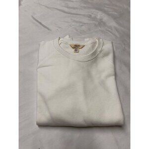 Lands’ End White Crew Neck Sweatshirt – New Without Tags